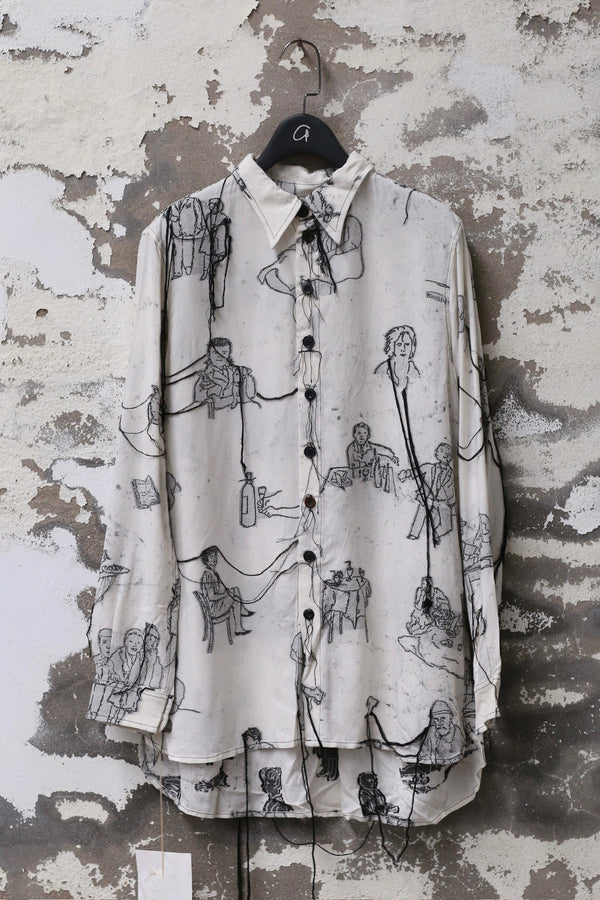 ARCHIVIO J.M.Ribot shirt/cropped pants Italy AJM-SH07/SG-BAI shirt